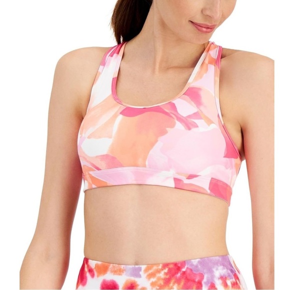 Ideology Other - Ideology Pink and Orange Sports Bra Racerback Medium Support